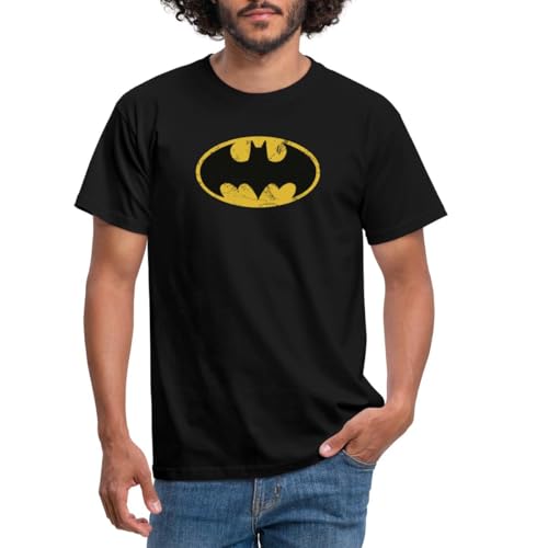 Spreadshirt DC Comics Batman Logo Used Look Männer T-Shirt, M, Schwarz von Spreadshirt