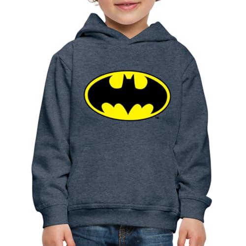 Spreadshirt DC Comics Batman Original Logo Kinder Premium Hoodie, 98/104 (3-4 Jahre), Jeansblau von Spreadshirt
