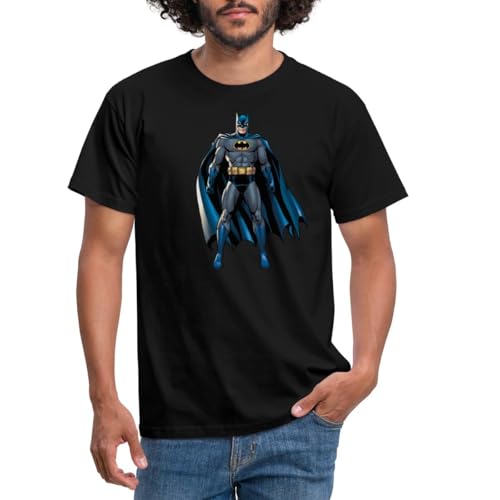 Spreadshirt DC Comics Batman Pose Klassisch Männer T-Shirt, M, Schwarz von Spreadshirt