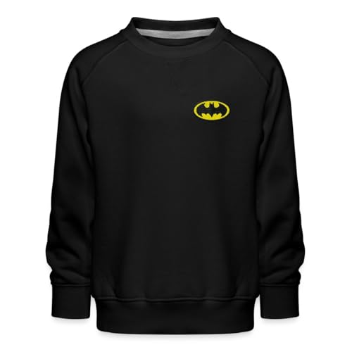 Spreadshirt DC Comics Batman Original Logo Stick Kinder Premium Pullover, 98/104 (3-4 Jahre), Schwarz von Spreadshirt