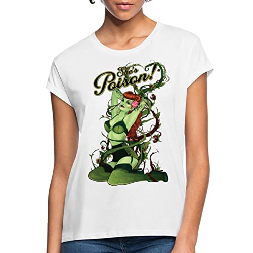 Spreadshirt DC Comics Bombshells Poison Ivy Frauen Oversize T-Shirt, M, weiß von Spreadshirt