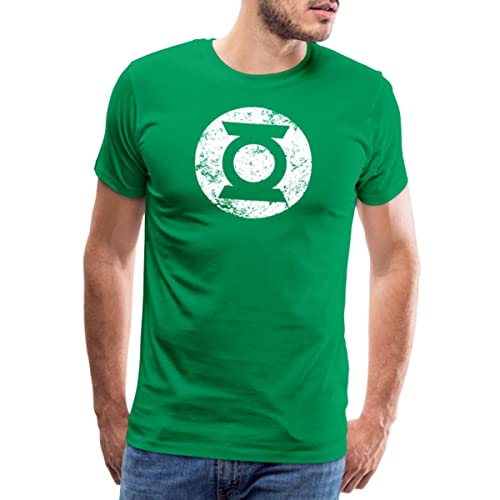 Spreadshirt DC Comics Justice League Green Lantern Logo Männer Premium T-Shirt, 4XL, Kelly Green von Spreadshirt