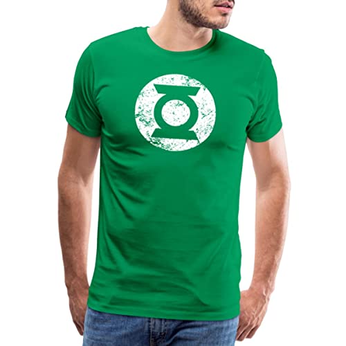 Spreadshirt DC Comics Justice League Green Lantern Logo Männer Premium T-Shirt, S, Kelly Green von Spreadshirt