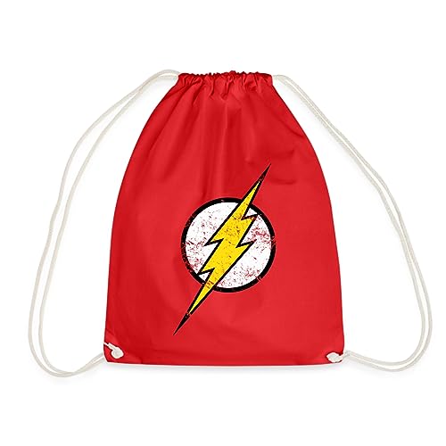 Spreadshirt DC Comics Justice League The Flash Logo Used Look Turnbeutel, One size, Rot von Spreadshirt