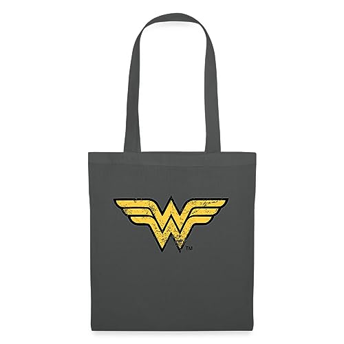 Spreadshirt DC Comics Justice League Wonder Woman Stoffbeutel, One size, Graphite von Spreadshirt