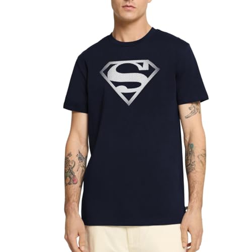 Spreadshirt DC Comics Originals Superman Retro Symbol Männer Premium T-Shirt, L, Navy von Spreadshirt