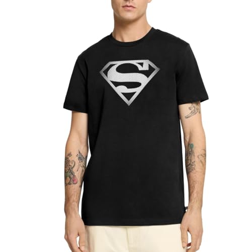 Spreadshirt DC Comics Originals Superman Retro Symbol Männer Premium T-Shirt, M, Schwarz von Spreadshirt