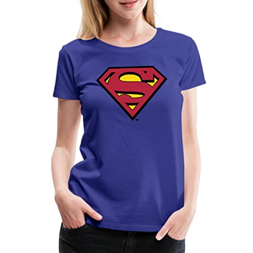 Spreadshirt DC Comics Superman Logo Original Frauen Premium T-Shirt, M, Königsblau von Spreadshirt