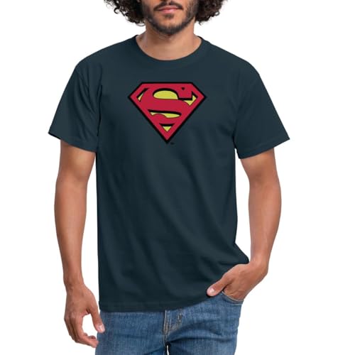 Spreadshirt DC Comics Superman Logo Original Männer T-Shirt, L, Navy von Spreadshirt