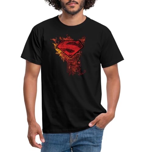 Spreadshirt DC Comics Superman Logo Strength Männer T-Shirt, L, Schwarz von Spreadshirt
