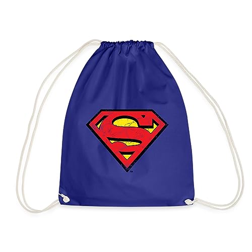 Spreadshirt DC Comics Superman Logo Used Look Turnbeutel, One size, Königsblau von Spreadshirt