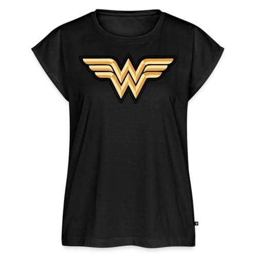 Spreadshirt DC Comics Wonder Woman Logo Original Frauen Casual T-Shirt, M, Schwarz von Spreadshirt