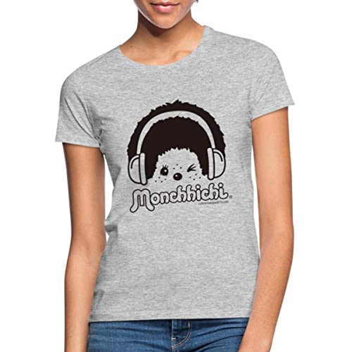 Spreadshirt DJ Monchhichi Mit Kopfhörern Frauen T-Shirt, L, Grau meliert von Spreadshirt