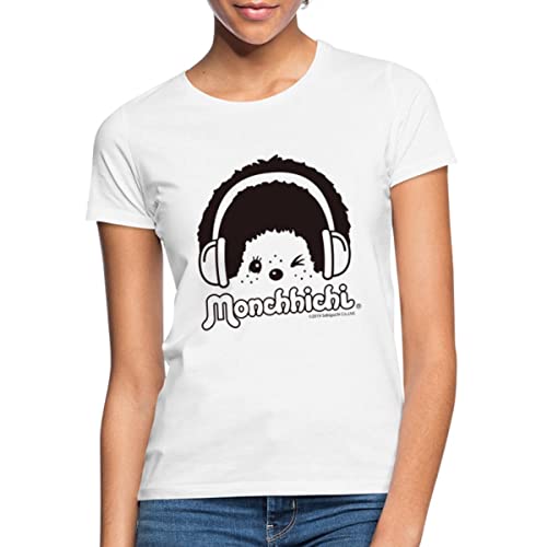 Spreadshirt DJ Monchhichi Mit Kopfhörern Frauen T-Shirt, S, weiß von Spreadshirt