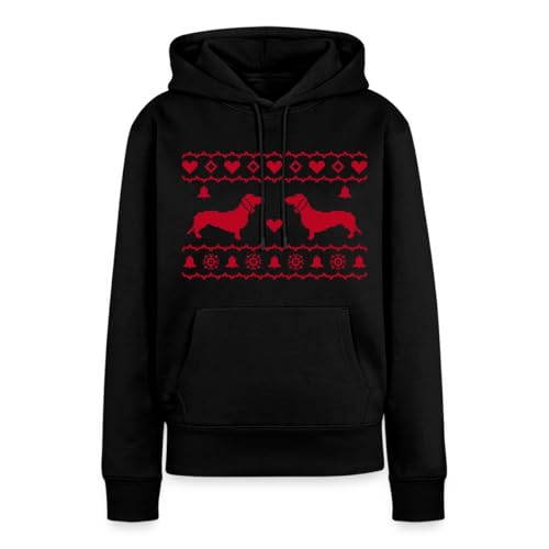 Spreadshirt Dackel Weihnachten Norwegerpulli Weihnachtspullover Frauen Premium Hoodie, L, Schwarz Spreadshirt Dackel Weihnachten Norwegerpulli Weihnachtspullover Frauen Premium Hoodie, L, Schwarz von Spreadshirt
