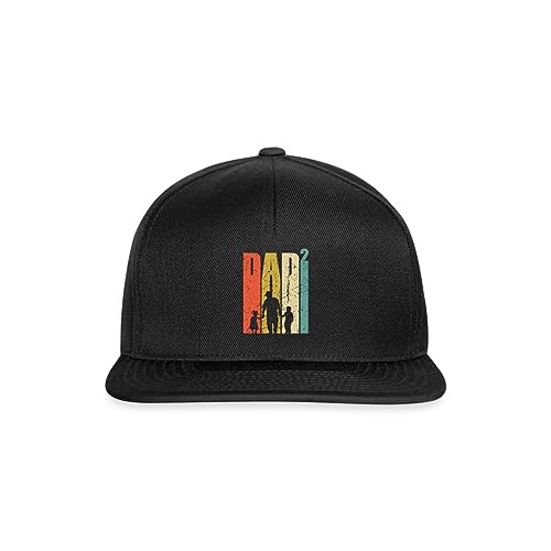 Spreadshirt Dad Hoch 2 Zweifacher Vater Werdender Papa Snapback Cap, One Size, Schwarz/Schwarz von Spreadshirt