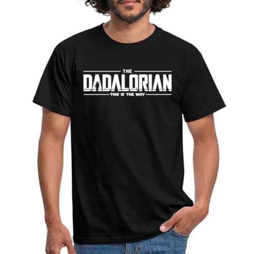 Spreadshirt Dadalorian Papa Geschenk Vatertag Lustiger Spruch Männer T-Shirt, XL, Schwarz von Spreadshirt