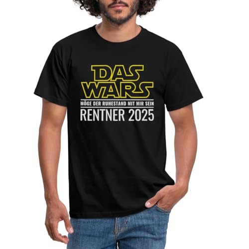 Spreadshirt Das Wars Möge Der Ruhestand Mit Mir Sein 2025 Weiß Männer T-Shirt, XL, Schwarz von Spreadshirt