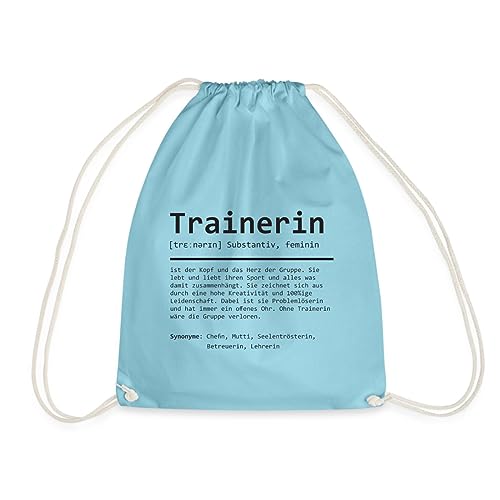 Spreadshirt Definition Trainerin Turnbeutel, One size, Aqua von Spreadshirt