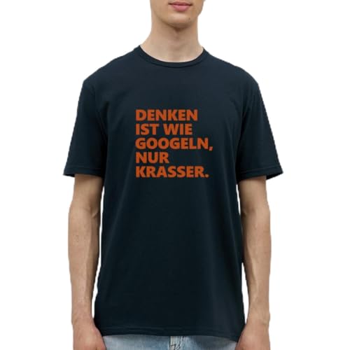 Spreadshirt Denken Wie Googeln Nur Krasser Sprüche Männer T-Shirt, 4XL, Navy von Spreadshirt