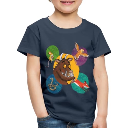 Spreadshirt Der Grüffelo Maus Eule Fuchs Schlange Freunde Kinder Premium T-Shirt, 134/140 (8 Jahre), Navy von Spreadshirt