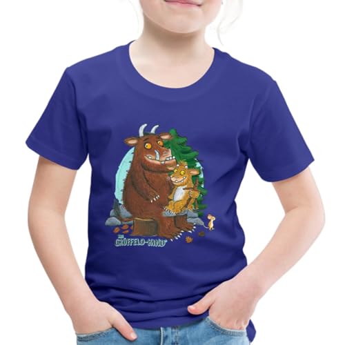 Spreadshirt Der Grüffelo Mit Kind Im Wald Kinder Premium T-Shirt, 110/116 (4 Jahre), Königsblau von Spreadshirt