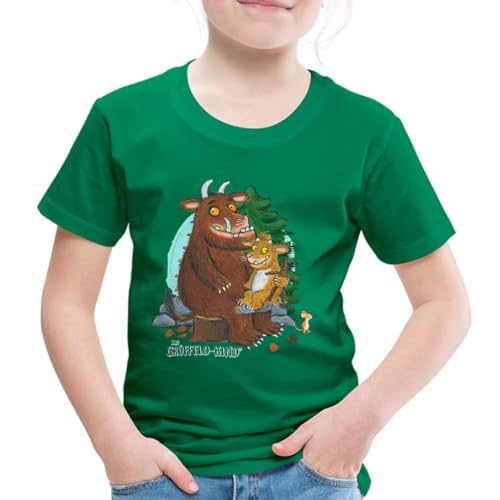 Spreadshirt Der Grüffelo Mit Kind Im Wald Kinder Premium T-Shirt, 110/116 (4 Jahre), Kelly Green von Spreadshirt