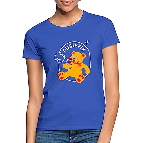 Spreadshirt Der Seifenblasen Bär PUSTEFIX Logo Kostüm Frauen T-Shirt, XXL, Royalblau von Spreadshirt