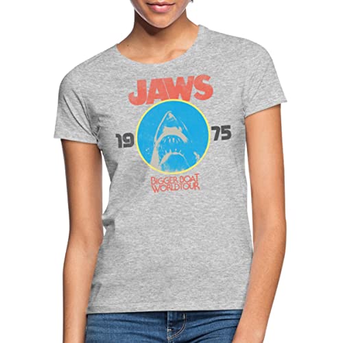 Spreadshirt Der Weiße Hai Jaws 1975 Bigger Boat Worldtour Männer T-Shirt, M, Grau meliert von Spreadshirt