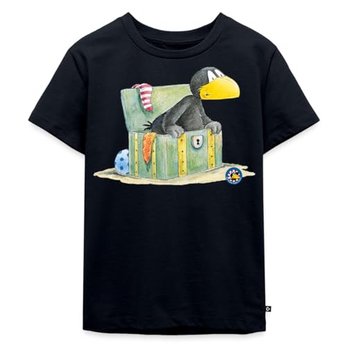 Spreadshirt Der kleine Rabe Socke Schatzkiste Kinder Premium T-Shirt, 98/104 (2 Jahre), Navy von Spreadshirt