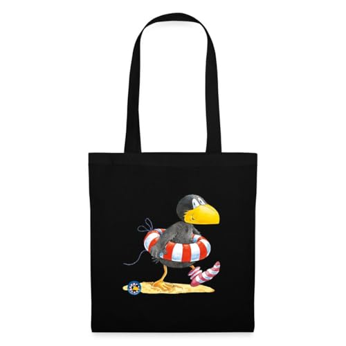 Spreadshirt Der kleine Rabe Socke mit Schwimmreifen Einkaufstasche, One size, Schwarz von Spreadshirt