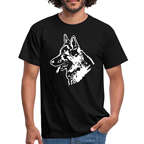 Spreadshirt Deutscher Schäferhund Männer T-Shirt, 4XL, Schwarz von Spreadshirt