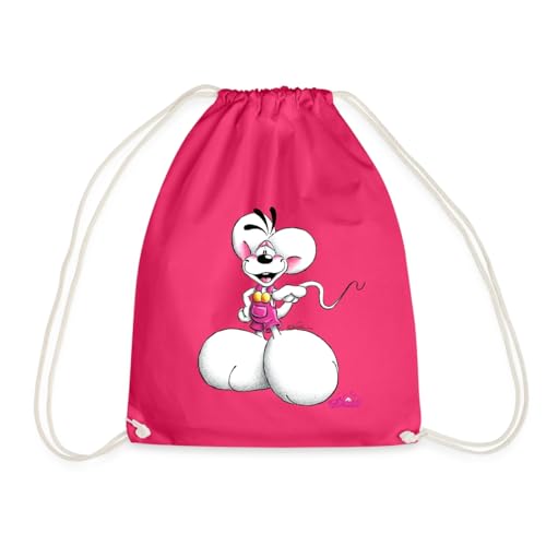 Spreadshirt Diddl Diddlmaus Coole Pose Turnbeutel, One size, Fuchsia von Spreadshirt