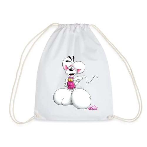 Spreadshirt Diddl Diddlmaus Coole Pose Turnbeutel, One size, Weiß von Spreadshirt