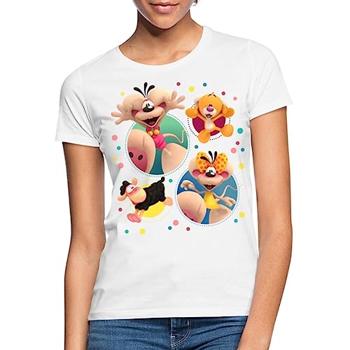 Spreadshirt Diddl Wollywell Diddlina Pimboli Charaktere Frauen T-Shirt, L, weiß von Spreadshirt