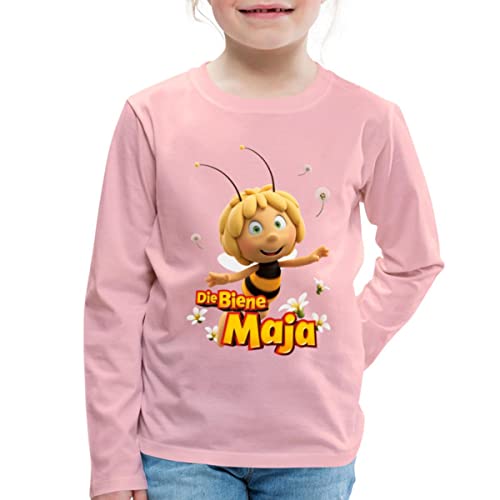 Spreadshirt Die Biene Maja 3 Das Geheime Königreich Film Logo Kinder Premium Langarmshirt, 110/116 (4 Jahre), Hellrosa von Spreadshirt