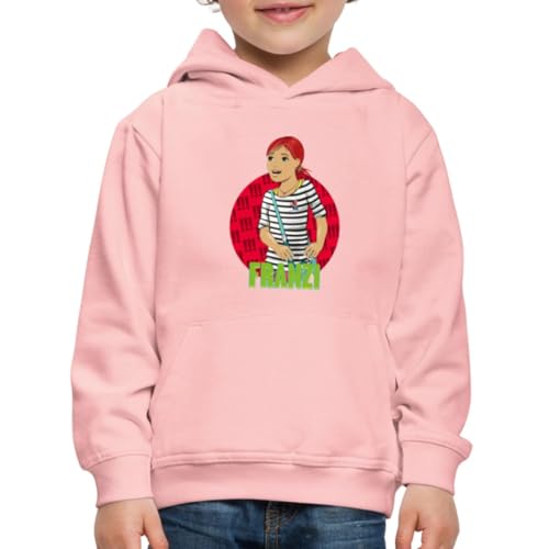 Spreadshirt Die DREI Ausrufezeichen Franzi Kinder Premium Hoodie, 134/146 (9-11 Jahre), Kristallrosa von Spreadshirt
