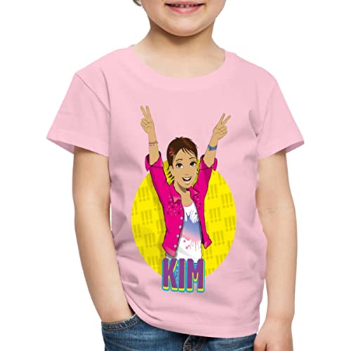 Spreadshirt Die DREI !!! (Ausrufezeichen) Kim Kinder Premium T-Shirt, 134/140 (8 Jahre), Hellrosa von Spreadshirt