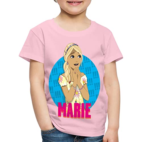 Spreadshirt Die DREI !!! (Ausrufezeichen) Marie Kinder Premium T-Shirt, 134/140 (8 Jahre), Hellrosa von Spreadshirt