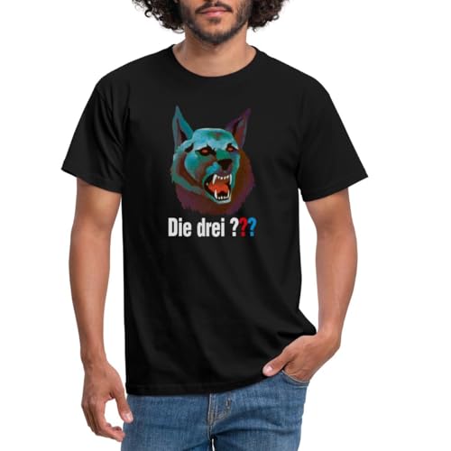 Spreadshirt Die DREI Fragezeichen Der Karpatenhund Männer T-Shirt, L, Schwarz von Spreadshirt