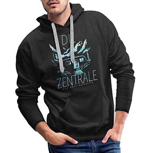 Spreadshirt Die DREI Fragezeichen Die Zentrale Wohnwagen Männer Premium Hoodie, L, Schwarz von Spreadshirt