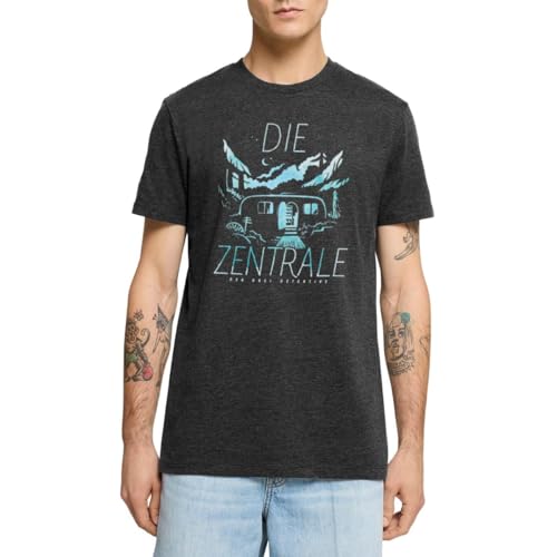 Spreadshirt Die DREI Fragezeichen Die Zentrale Wohnwagen Männer Premium T-Shirt, XXL, Anthrazit meliert von Spreadshirt