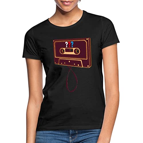 Spreadshirt Die DREI Fragezeichen Kassette Frauen T-Shirt, M, Schwarz von Spreadshirt