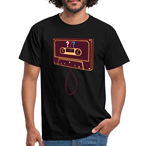 Spreadshirt Die DREI Fragezeichen Kassette Männer T-Shirt, 4XL, Schwarz von Spreadshirt