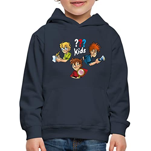 Spreadshirt Die DREI Fragezeichen Kids Detektive Kinder Premium Hoodie, 110/116 (5-6 Jahre), Navy von Spreadshirt