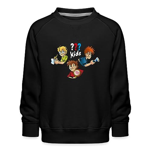 Spreadshirt Die DREI Fragezeichen Kids Detektive Kinder Premium Pullover, 110/116 (5-6 Jahre), Schwarz von Spreadshirt