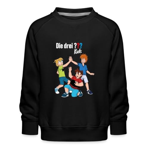 Spreadshirt Die DREI Fragezeichen Kids Detektive Spürnasen Team Kinder Premium Pullover, 98/104 (3-4 Jahre), Schwarz von Spreadshirt