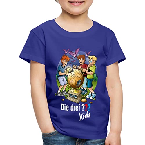 Spreadshirt Die DREI Fragezeichen Kids Die Geheimen Inseln Kinder Premium T-Shirt, 134/140 (8 Jahre), Königsblau von Spreadshirt