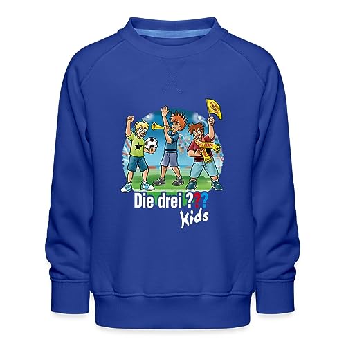 Spreadshirt Die DREI Fragezeichen Kids Fußball Kinder Premium Pullover, 122/128 (7-8 Jahre), Royalblau von Spreadshirt