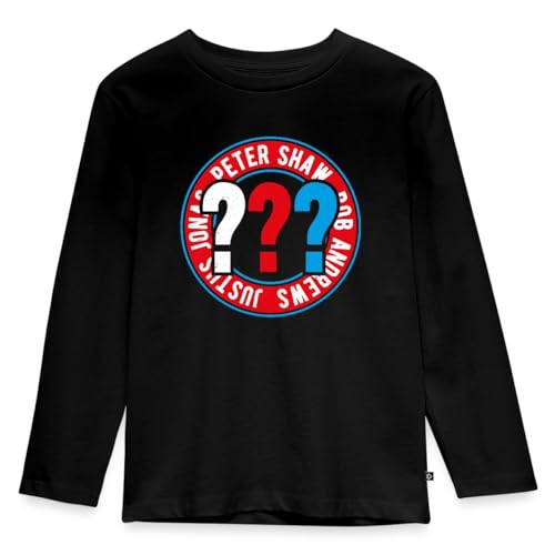 Spreadshirt Die DREI Fragezeichen Kids Logo Kreis Kinder Premium Langarmshirt, 122/128 (6 Jahre), Schwarz von Spreadshirt